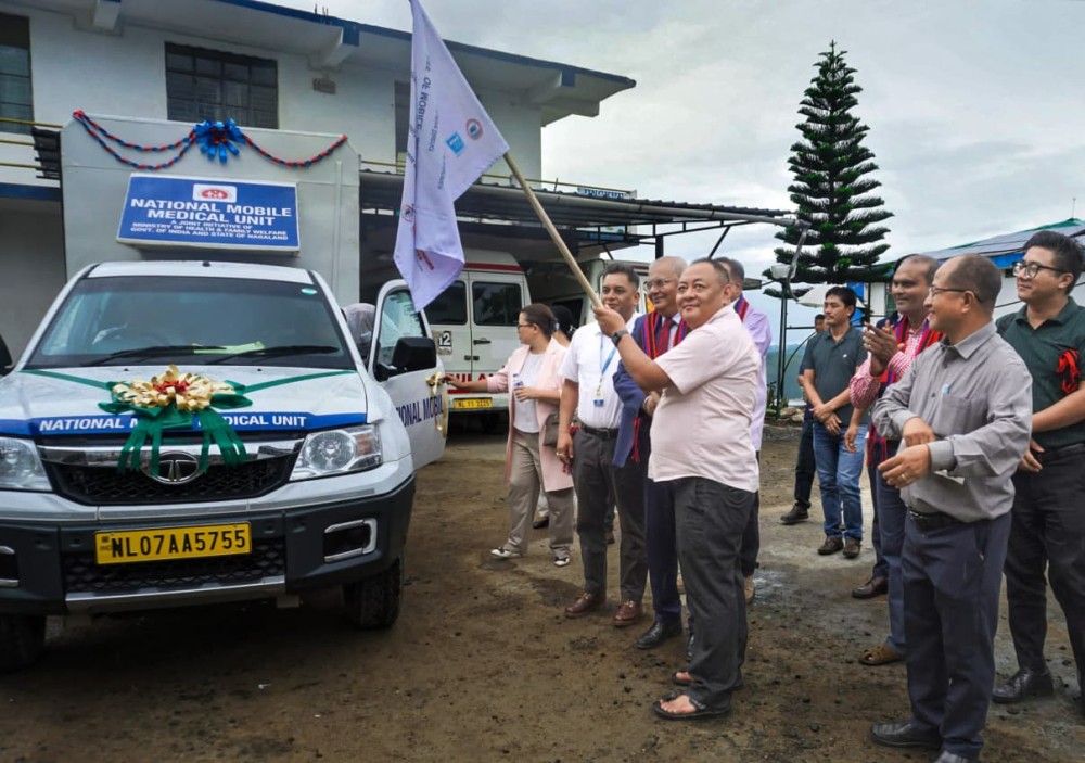 DC Kiphire Temsuwati Longkumer launching the Mobile Medical Unit at District Hospital Kiphire on June 18.